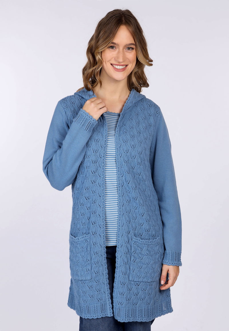 Strickmantel Waida  - blue shadow