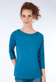 3/4-Arm-Shirt Zoa solid - lake