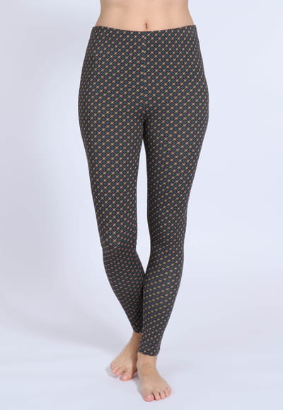 Leggings Thais check - thyme