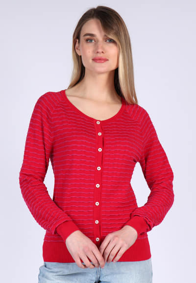 Strickjacke Patie - rubin
