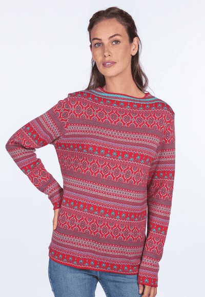 Strickpullover Sofia Circles - rubin
