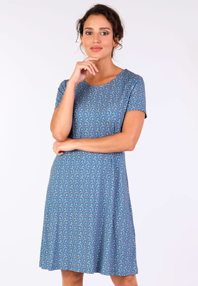 Kleid Jolie flower parade - royal blue