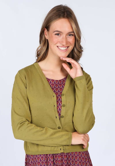 Strickjacke Valea  - green moss