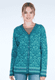 Strickjacke Christi oriental - deep ocean